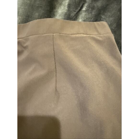 Leith-Womens Pull On Pant-Front Pleat Pockets Lightweight-Dark Taupe-Size L - Picture 10 of 14